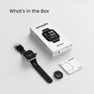 Amazfit Bip Max Smartwatch 50mm จอ AMOLED 2.07" รองรับ HYROX แบต 20 วัน GPSแผนที่ออฟไลน์ 4GB 150+ กีฬา กันน้ำ 5ATM