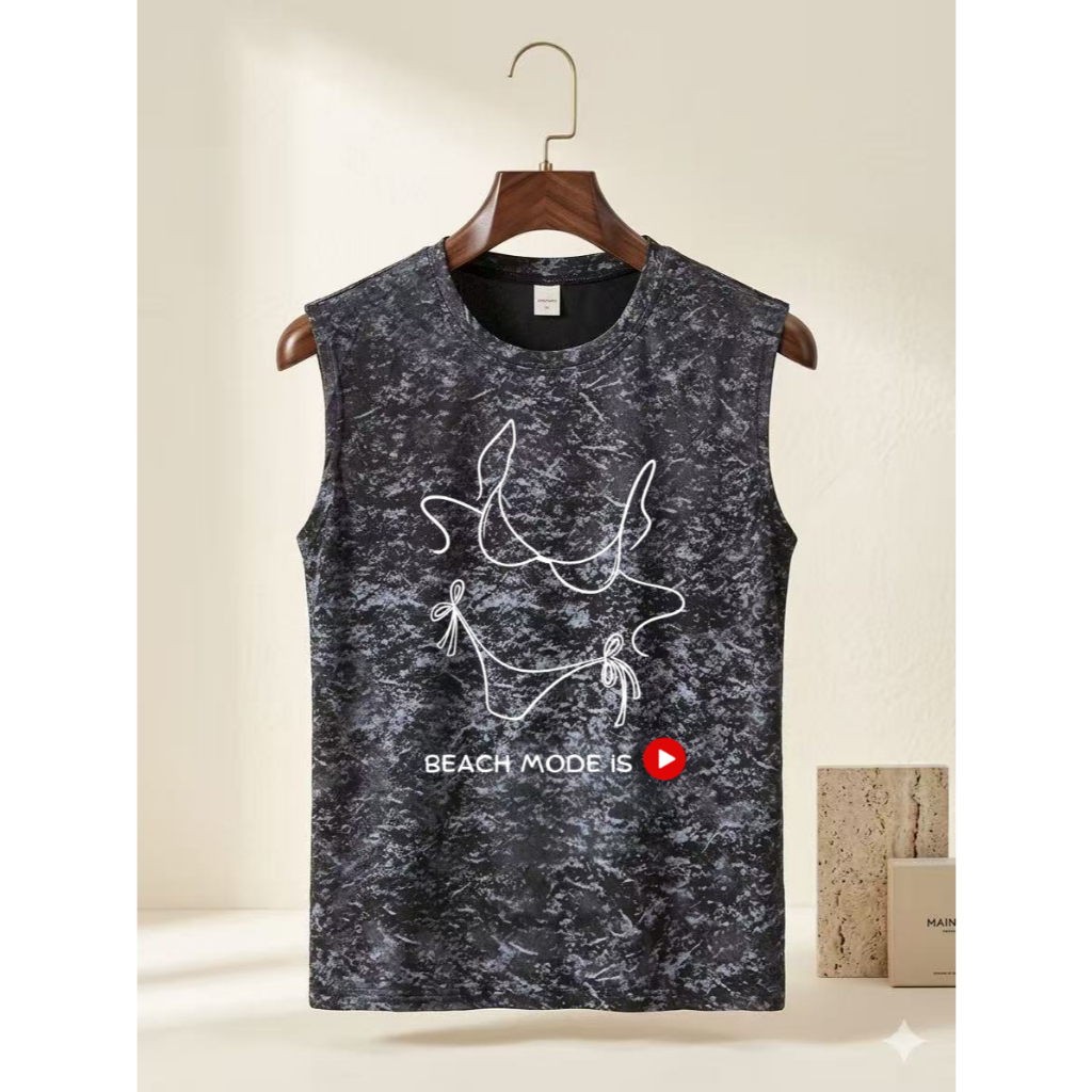 เสื้อแขนกุดผู้หญิง ลายสำหรับผู้หญิง มี 4 สี ลายเท่ๆ OP-1177