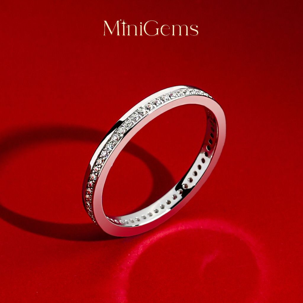 MiniGems แหวน เงินแท้ 92.5 เพชรสวิส(CZ) แหวนคู่ แหวนแต่งงาน แหวนผู้หญิง แหวนผู้ชาย 10770