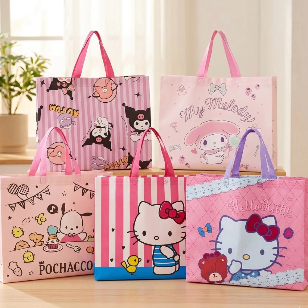 ถุงช้อปปิ้งลายการ์ตูน My Melody / Kuromi / Hello Kitty