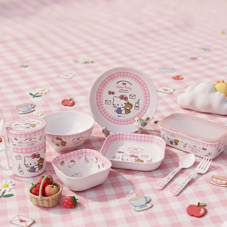 จาน ชามเมลามีน Hello Kitty Fun Forever ลิขสิทธิ์แท้ แบรนด์ Superware