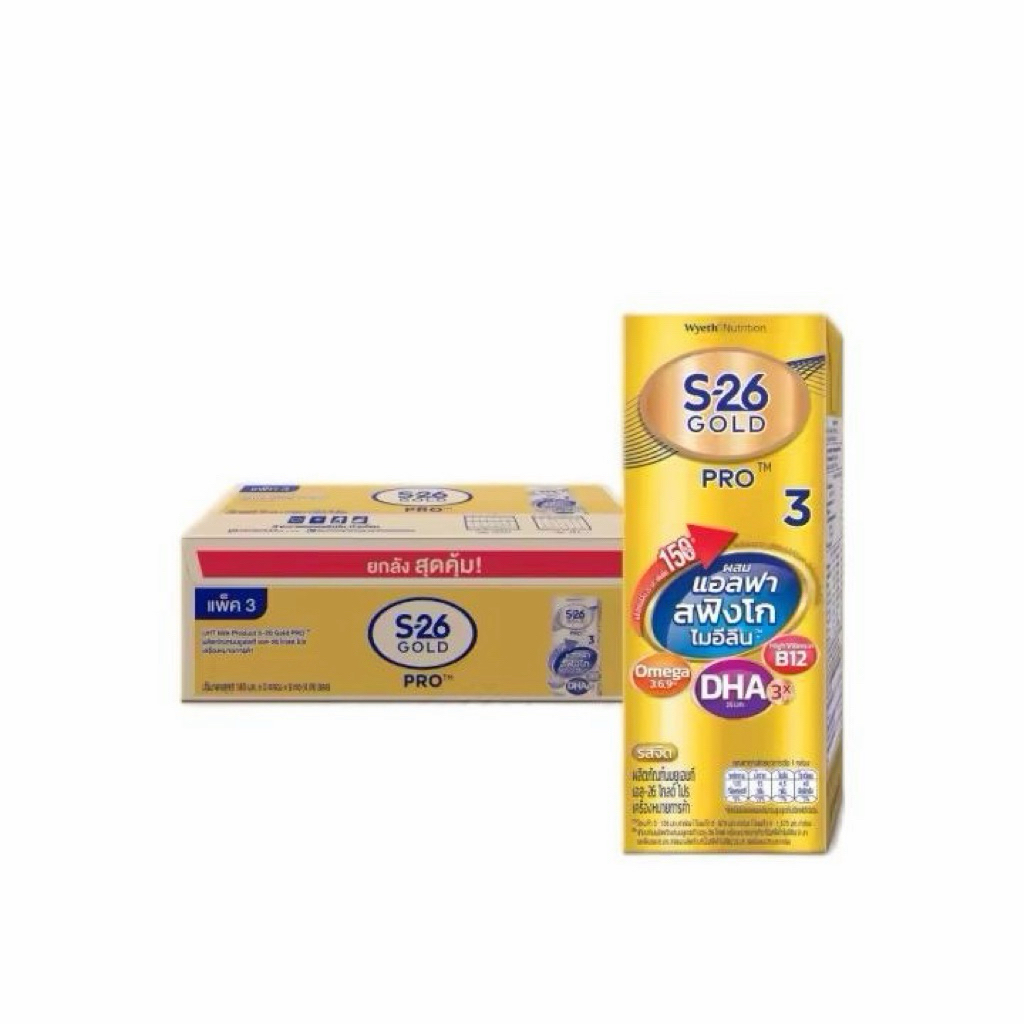 [Exp.11/2026] นมกล่อง ยูเอชที S-26 Goldpro โกล์ดโปร 180มล. x 27กล่อง