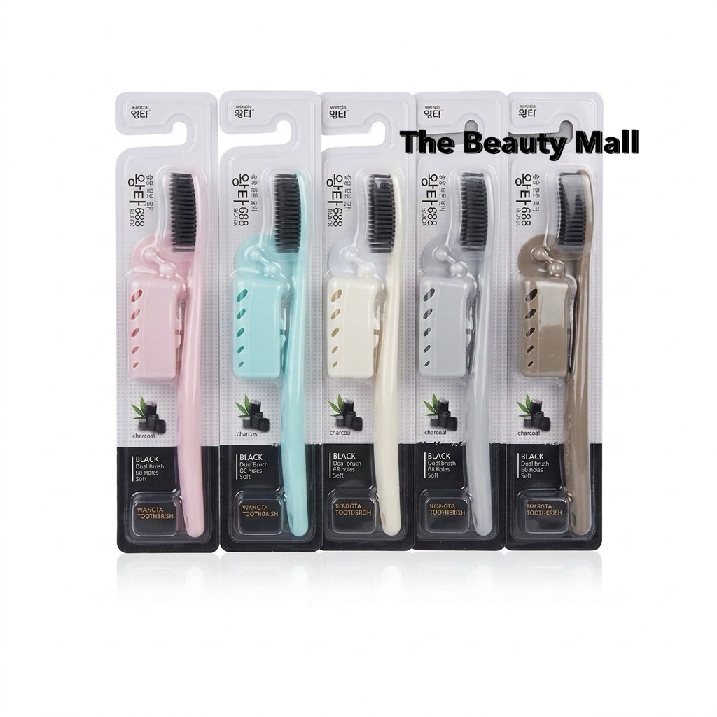 แปรงสีฟัน Wangta Toothbrush charcoal ขนแปรงสีดำ แปรงสีฟันเกาหลี