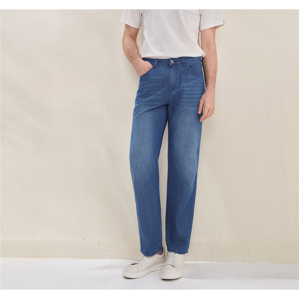 GIORDANO (Online Exclusive) กางเกงยีนส์ผู้ชาย Men's Cotton Regular Jeans 13116323