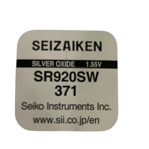 ถ่านกระดุม Seizaiken SR920SW / 371 แบ่งจำหน่าย แบบ 1 ก้อน,5 ก้อน