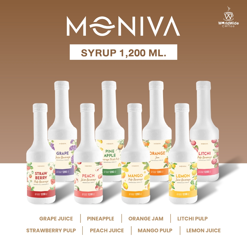 MONIVA น้ำผลไม้เข้มข้น Fruit Based ขนาด 1,200 ml.