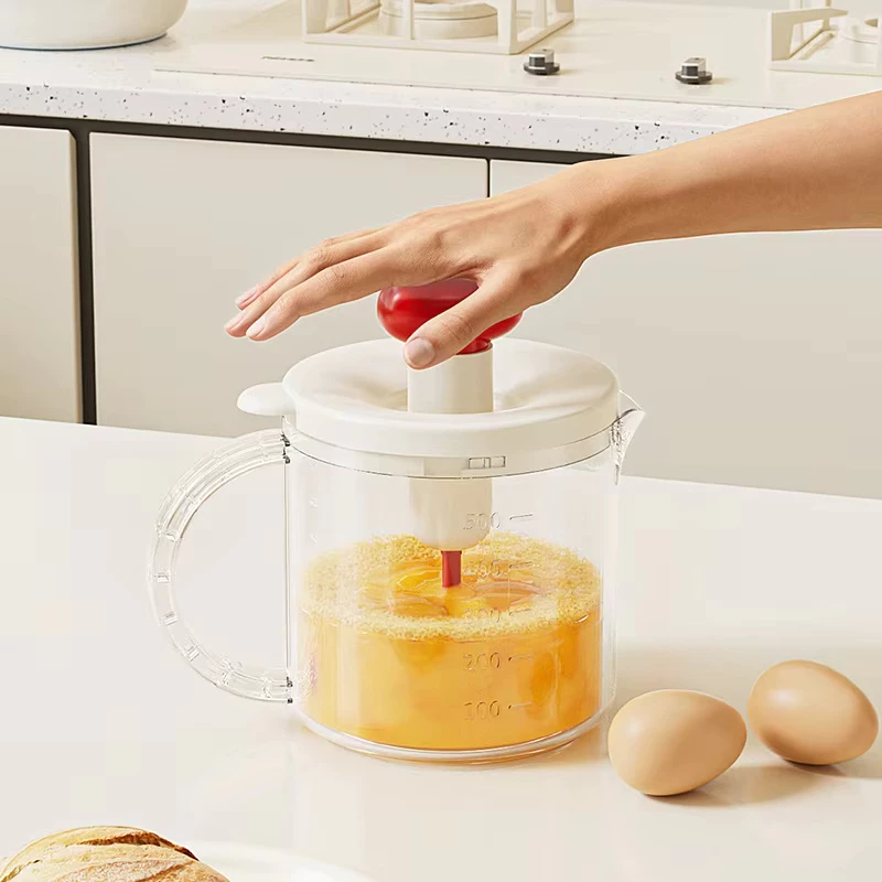 Egg Churn Cream Whipper Manual Press Kitchen Gadget thumbnail 3
