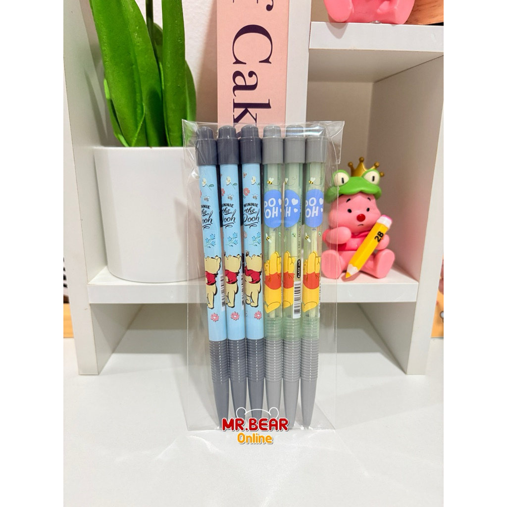 🐝 ปากกาหมีพูห์ ปากกาดำหมีพูห์ แบ่งขาย 6 แท่ง 🍯