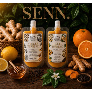 (ผลิตใหม่ทุกวัน) Ginger Shot น้ำขิงสกัดเย็น ผสมขมิ้น พริกไทยดำ สมุนไพร ดีท็อกซ์ ดูแลสุขภาพ | Senn.(Set ฟื้นฟู 5-15 วัน)