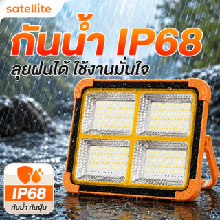 ไลท์พกพาโซล่าเซลล์ USB สปอต ฟฉุกเฉินในบ้านกันน้ำ สว่างมาก ไฟฉายไฟฉายชาร์จไฟไฟพกพาอเนกประสงsolar floodlight