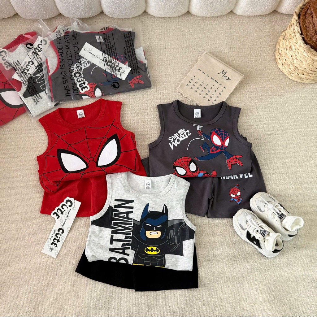 เสื้อกล้ามฮีโร่ ลูกชาย เช็คตารางไซซ์ก่อนสั่งซื้อนะคะ (B00059)