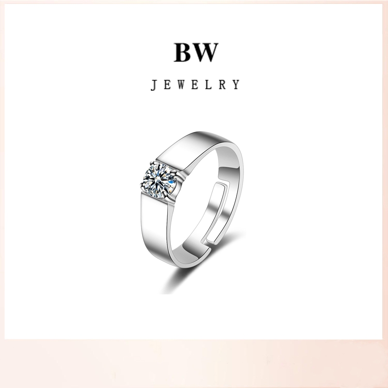 WG Jewelry แหวน แหวนแฟชั่นปรับได้ แหวนสุภาพสตรี เรียบง่าย WG-J004 ของขวัญ