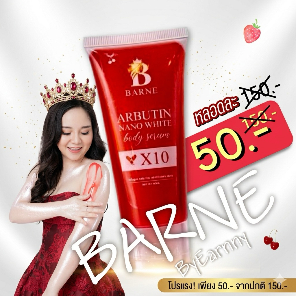 ถูกที่สุดพร้อมส่ง โปร 1หลอด50บาท บาร์เน่เซรั่มแดง เอิร์นนี่CEOบาร์เน่