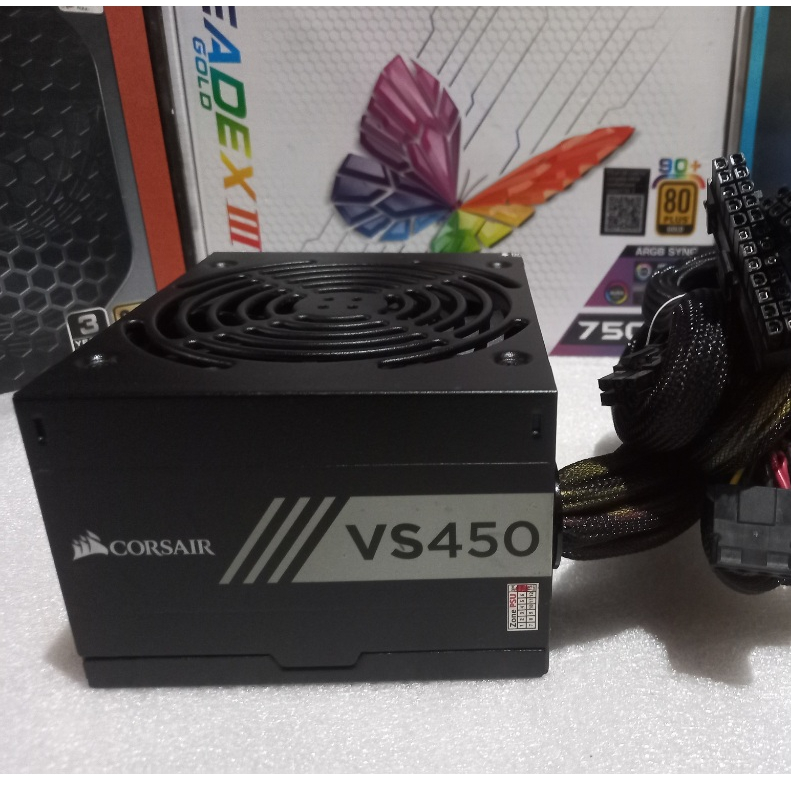 PSU ประกัน 3เดือน Corsair VS450 450W 80+White มือ2 ดำ / power supply / พาวเวอร์ซัพพลาย