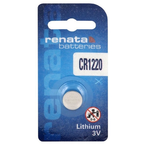 ถ่านกระดุม Renata CR1220,1220 ของแท้ 3V แบ่งจำหน่าย 1เม็ด,5เม็ด