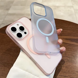 CrashStar หมอกน้ำแข็ง แม่เหล็ก ผิวด้านแบบแข็งบางเฉียบเคสโทรศัพท์ Phone Case For iPhone 17 16 15 14 13 12 11 Pro Max Plus