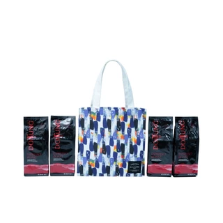 DoiTung กาแฟคั่วบด สูตรเอสเพรสโซ่ โรสต์ 4 ถุง ฟรี Tote Bag S (PET) 1 ใบ