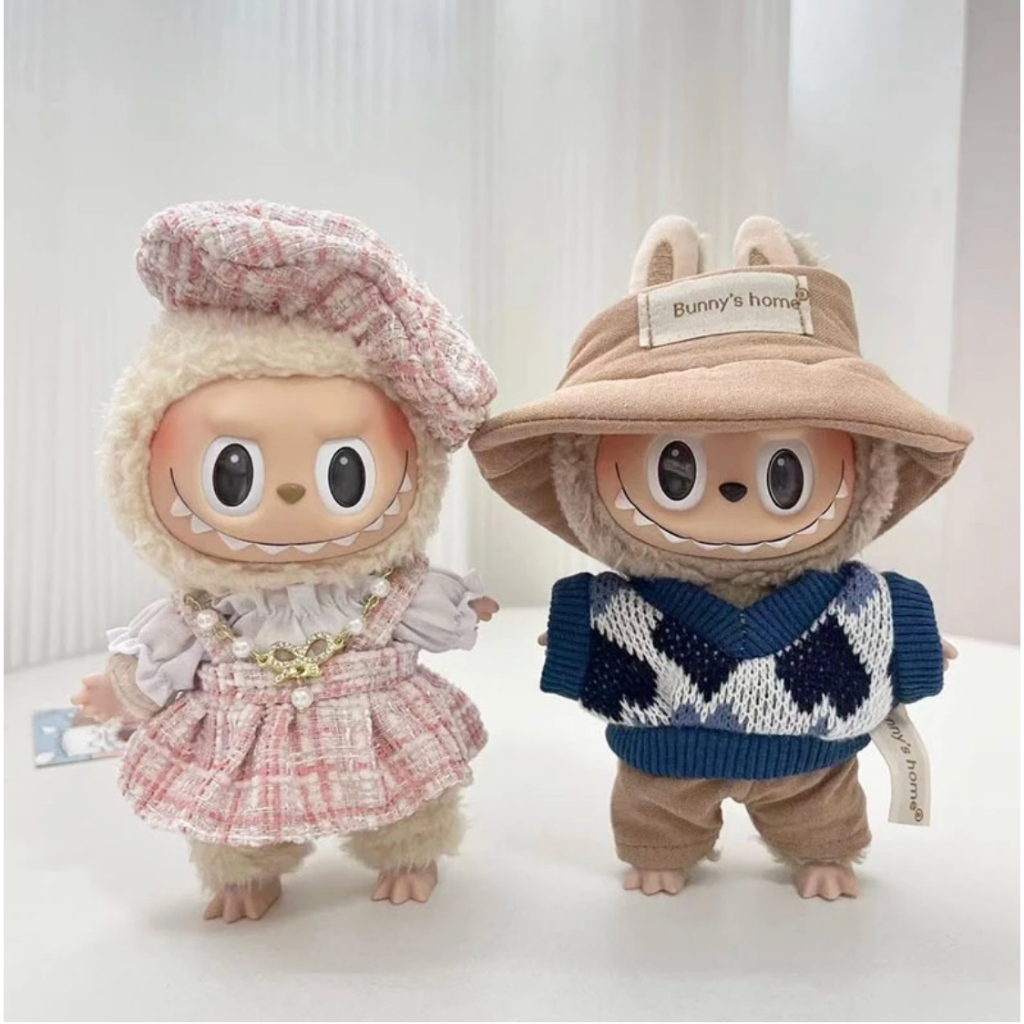 พร้อมส่ง ส่งไว!! ชุดตุ๊กตา เครื่องแต่งกาย Labubu Macaron ขนาด 17 ซม. D2