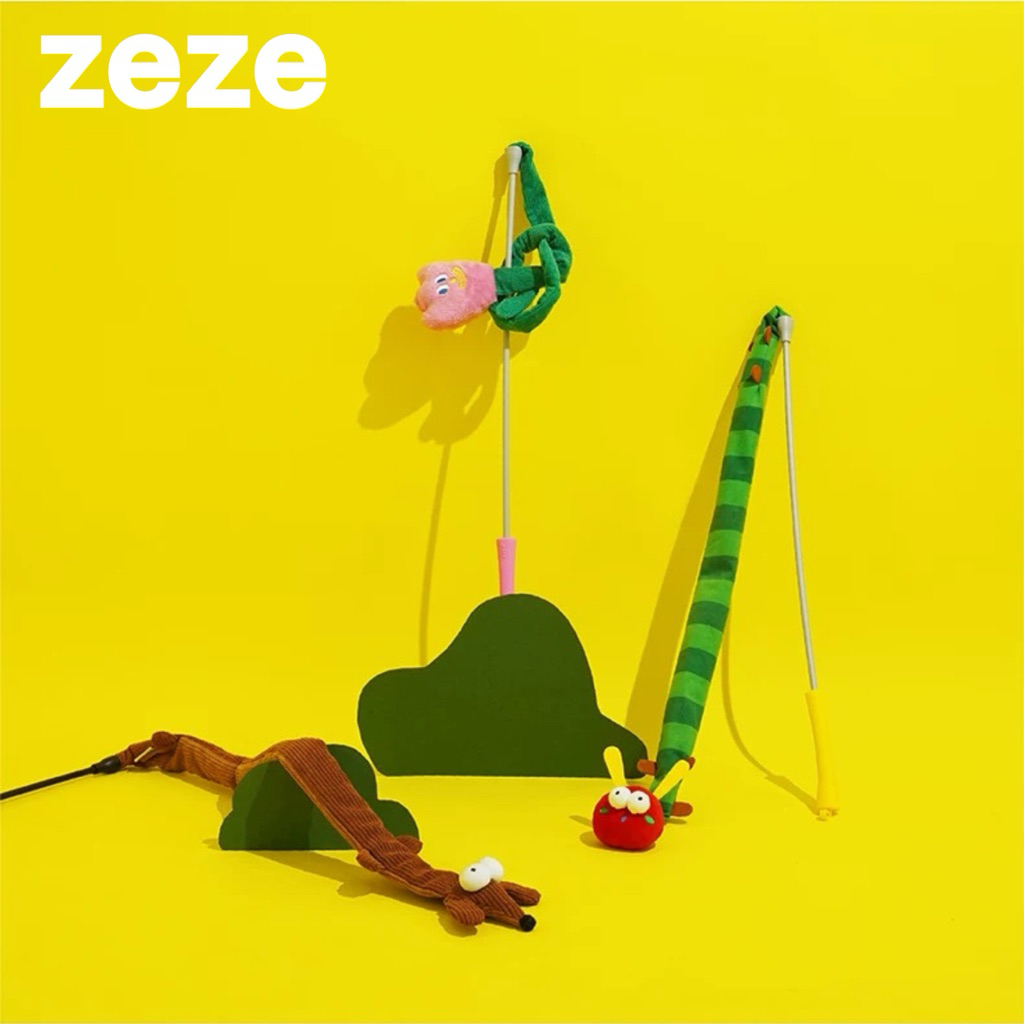 [พร้อมส่ง] zeze | Worm Cat Wand ไม้ตกแมวรุ่นหนอนน้อย