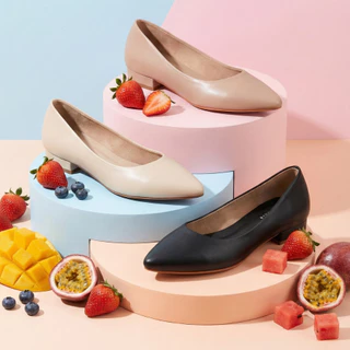 HaloBangkok รองเท้า Flat Shoes หนังไมโครไฟเบอร์ รุ่น LA4535