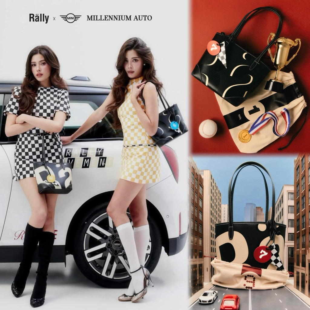 พร้อมส่ง ‼️ Rally Mini Leather Tote 🛞🏁🏴 (แถมฟรี Random Leather Tag) แท้จากแบรนด์💯
