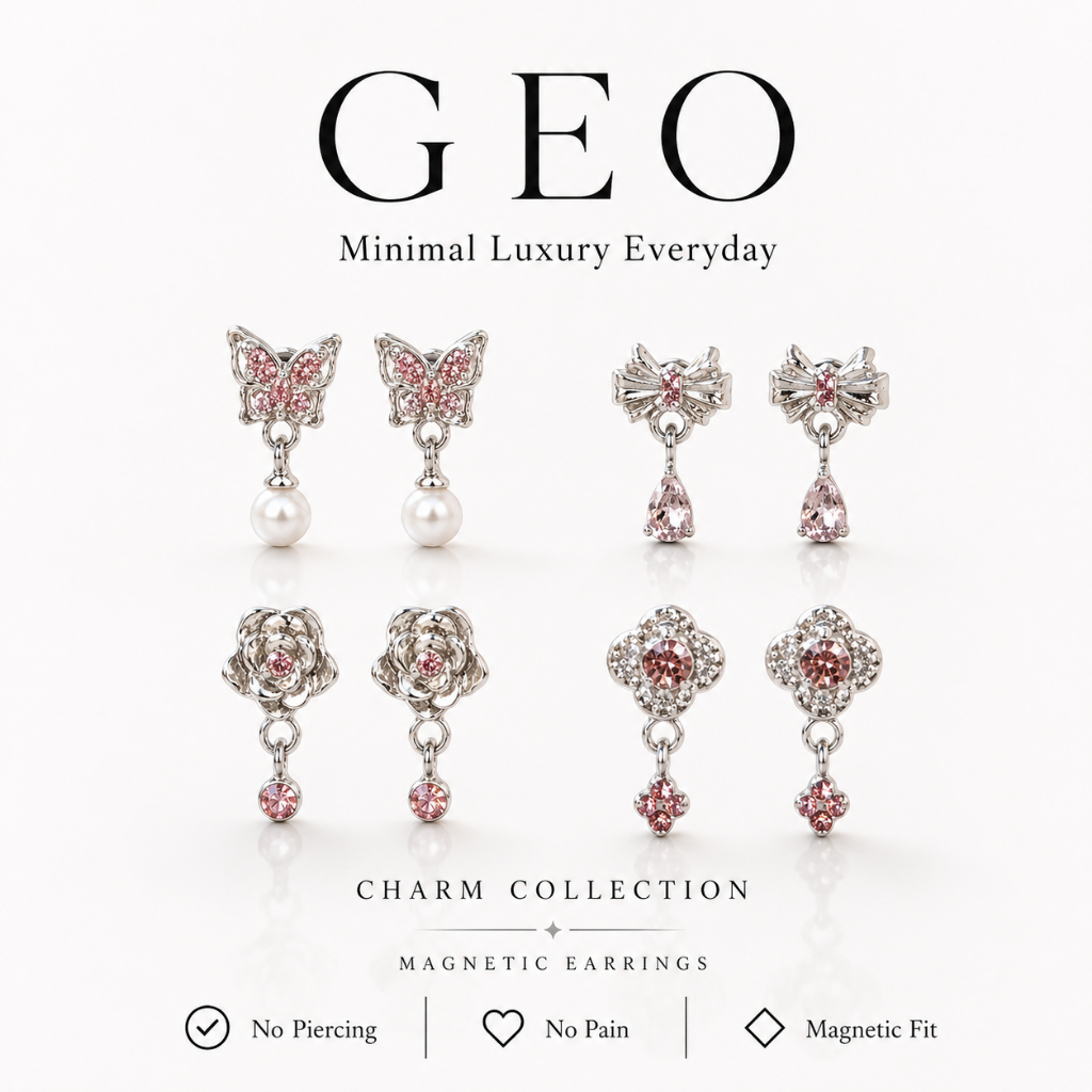 GEO Flutter Charm Collection ต่างหูแม่เหล็กดีไซน์ “ห้อยขยับได้” เพิ่มลูกเล่นให้ลุคดูมีชีวิต น่ารักแต่ยังคงความ Minimal
