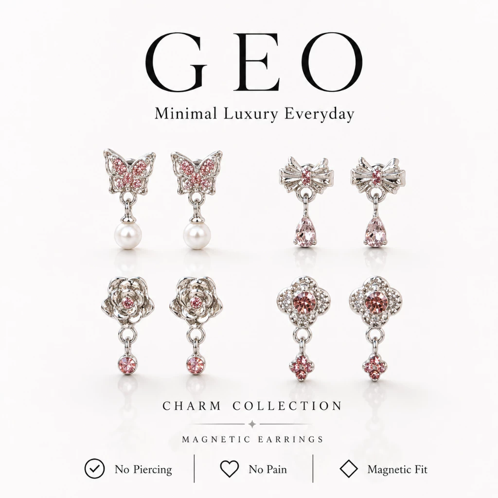 GEO Flutter Charm Collection ต่างหูแม่เหล็กดีไซน์ “ห้อยขยับได้” เพิ่มลูกเล่นให้ลุคดูมีชีวิต น่ารักแต่ยังคงความ Minimal
