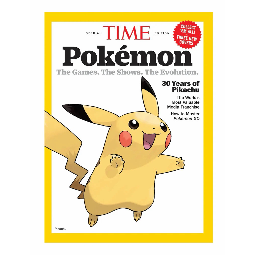 แท้ 100% นิตยสาร TIME Pokemon 30th Anniversary Magazine ปก Pikachu หนังสือสะสม Pokémon 30 ปี แท้ ซีลใหม่
