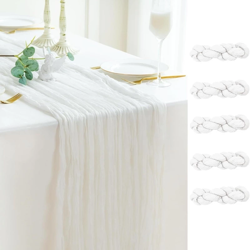ผ้าปูโต๊ะ Table runner ตกแต่งโต๊ะแต่งงาน ชีสผ้า ผ้าคลุมโต๊ะ งานแต่งงานชายหาดชนบทโบโฮ ปาร์ตี้วันหยุด 180/300cm