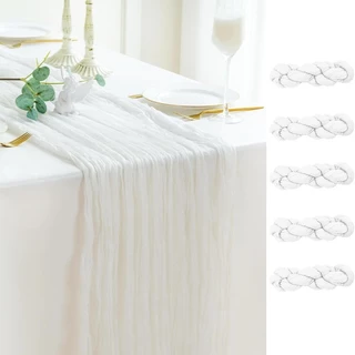 ผ้าปูโต๊ะ Table runner ตกแต่งโต๊ะแต่งงาน ชีสผ้า ผ้าคลุมโต๊ะ งานแต่งงานชายหาดชนบทโบโฮ ปาร์ตี้วันหยุด 180/300cm
