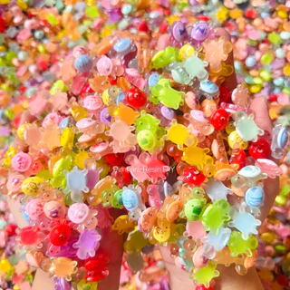 [50 ชิ้น] เครื่องประดับเรซิ่น เต่า ขนาด 2 cm. เรืองแสง หลากสี ตกแต่งงาน DIY พร้อมส่งในไทย