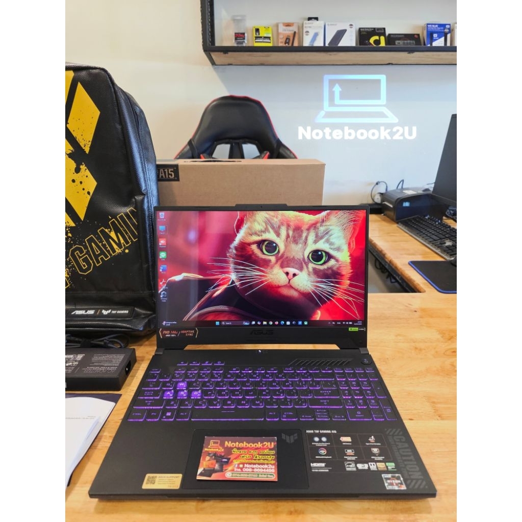 ASUS TUF A15 FA507NUR-LP037W (144Hz sRGB100%) R7-7435HS RTX4050(140W) RAM16GB.DDR5 SSD512GB.G4 สภาพน