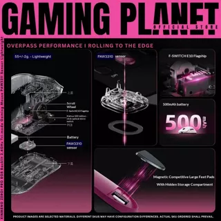 [ของแท้ 100%] XINMENG ZERO1 Pro เมาส์เกมมิ่งไร้สาย PAW3311 | 55g Ultra Light | 2.4G/BT/Wired | Optical Switch 100M