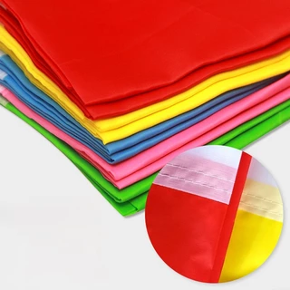 (5 สี แพ็คละ 10 ชิ้น)ธงสี ธงกีฬาสี ธงผ้า ธงเปล่าทึบ ธงสีล้วน ธงสีพื้น ธงโบก ขนาด69x109ซม.ผ้าต่วน ผ้าร่ม ธงพาเหรด