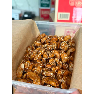เม็ดมะม่วงหิมพานต์กรอบแก้วเคลือบงา สูตรโบราณ หอมกรอบ เคลือบน้ำตาลพอดี อร่อยพร้อมทาน 200 กรัม