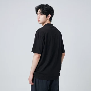 B&R เสื้อยืดแขนสั้น T-shirt คอเสื้อแบบเฮนรี่ การออกแบบกระดุม หลวมสบาย ระบายอากาศได้ดีและสวมใส่สบาย รุ่นใหม่ฤดูร้อน