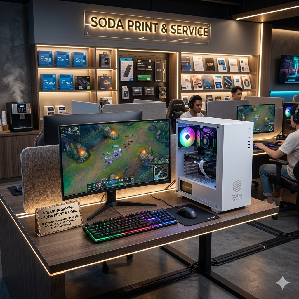 คอมพิวเตอร์เล่นเกมส์ครบชุด CPU I5 / RAM 8GB / SSD 128GB / เล่นเกมเบาๆ พร้อมจอ ราคาประหยัด พร้อมใช้งา