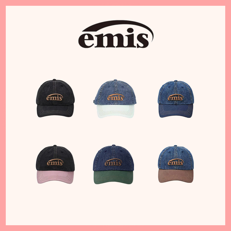 สินค้า EMIS แท้ 100% จากเกาหลี หมวกคาวบอย/หมวกเบสบอล EMIS เรียบง่ายและมีสไตล์ สวมใส่สบาย จัดส่งรวดเร็ว