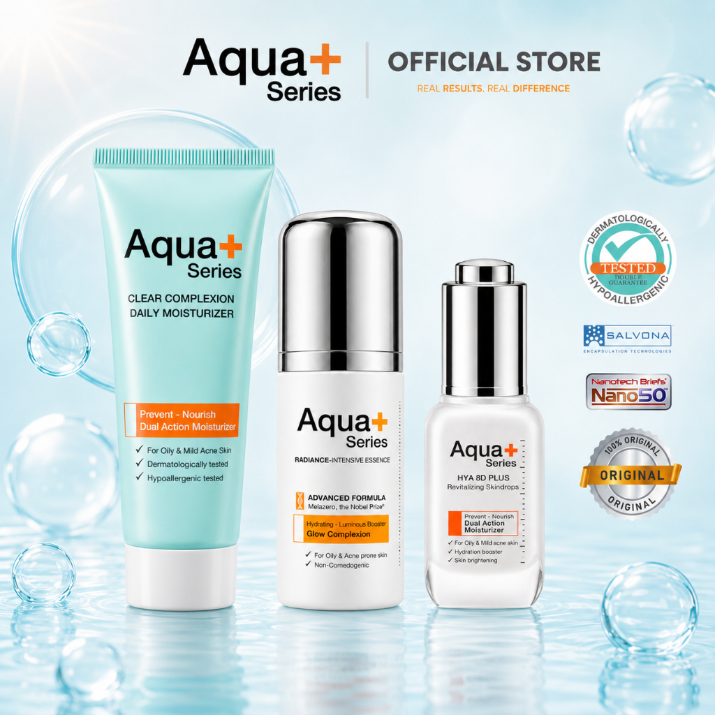( ชุดเซ็ต ) Aquaplus Clear Complexion Daily Moisturizer 50 ml &  Essence 30 ml & HYA 8D PLUS 20 ml.