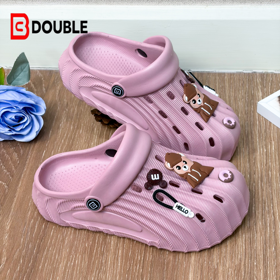 รองเท้าแตะคล็อก BB DOUBLE รุ่นใหม่ มีดีเทลหมีตุ๊กตา รูปที่ 3
