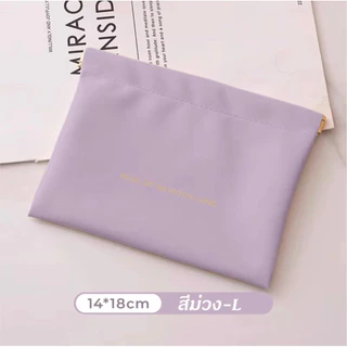 พร้อมส่ง กระเป๋าสตางค์ หนัง PU ใส่เหรียญ ลิปสติก แบบหนีบใช้งานง่าย