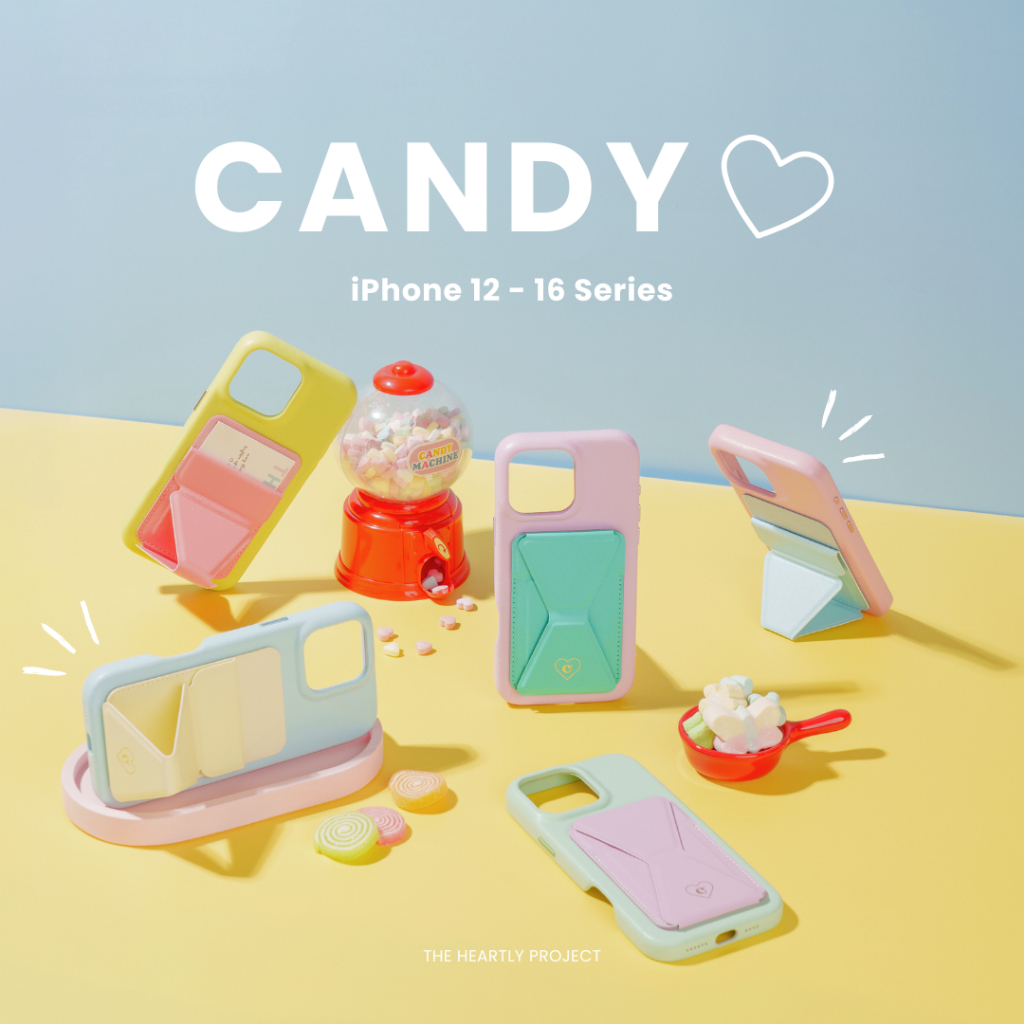 CANDY Cardholder iPhone Case 12-16 Series 🍭💖 by The Heartly Project