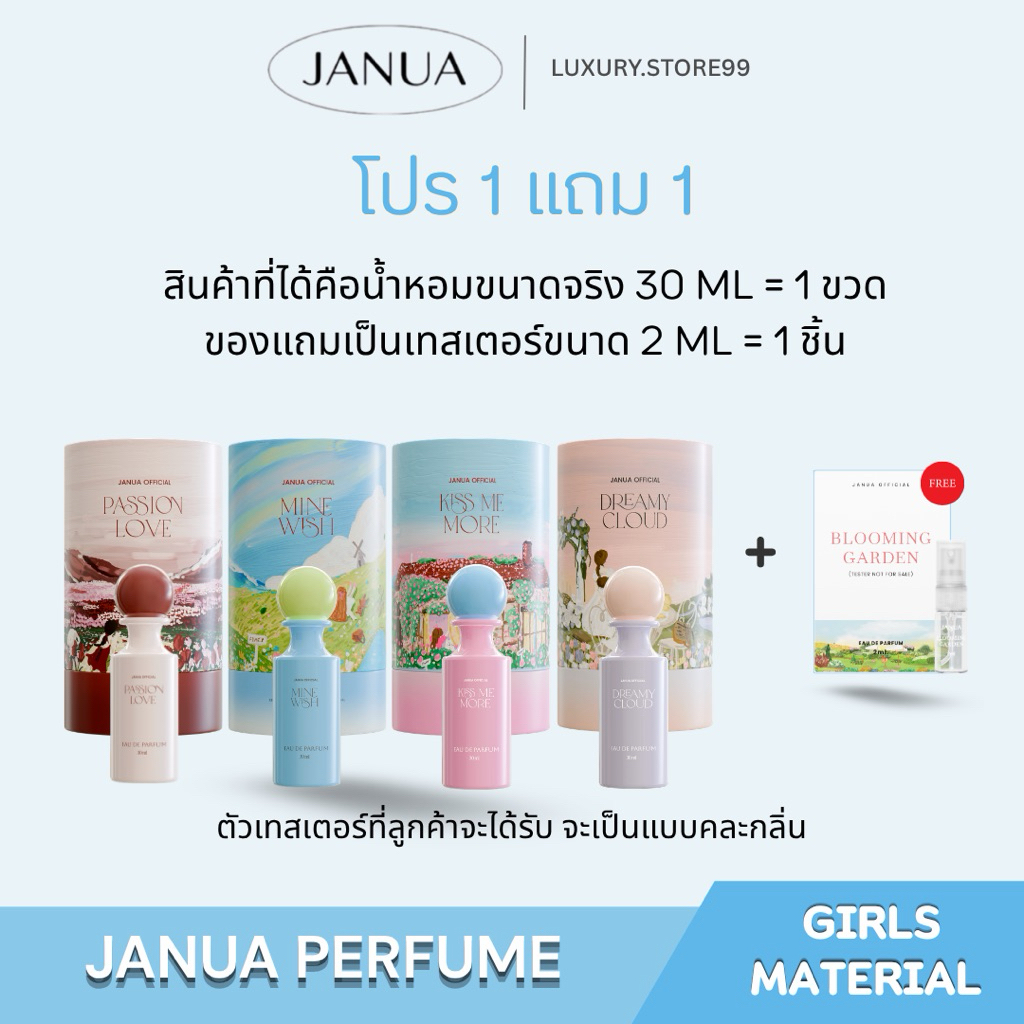 (1แถม1 ของแถมคือเทสเตอร์ ขนาด2ml.) น้ำหอมแจนยัวร์ รุ่นใหม่กลิ่น collection ใหม่  JANUA แจนยัวร์ ขนาด 30 ml.