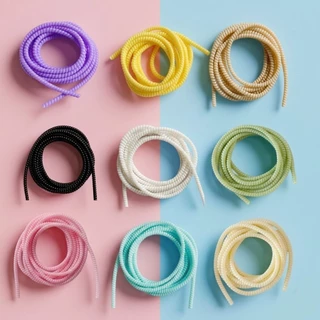 [⚡ส่งจากไทย] สายถนอมสายชาร์จ เกลียวพันสายชาร์จ สีพาสเทล ป้องกันสายหัก งอ ยาวประมาณ 60-70 ซม
