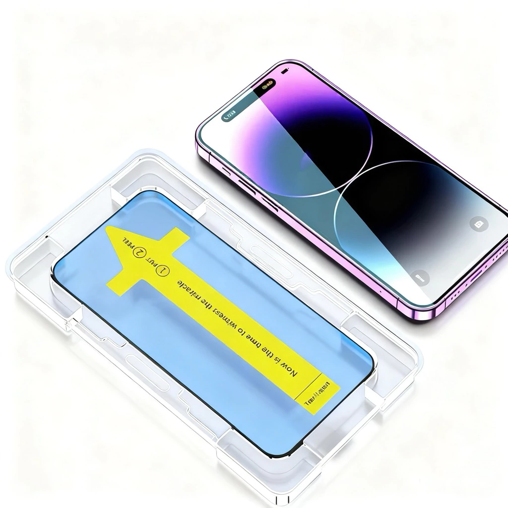 ติดง่าย HD ฟิล์มกระจกใส เต็มจอ for iPhone 11 16 15 17 ProMax 14 13 12 Pro Max XR 7 8 14 15 Plus ไอโฟน 11 12 13 14 15 Pro