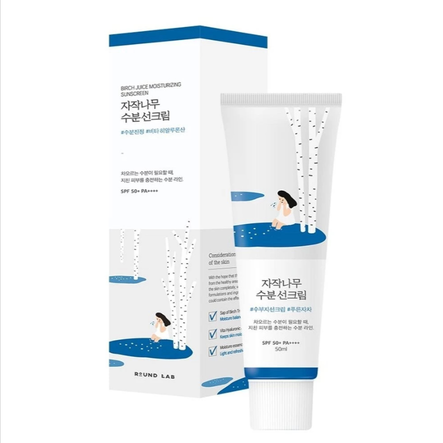 Round Lab ราวด์ แล็บ เบิร์ช จุยซ์ มอยส์เจอไรซิง ซันสกรีน SPF50+ PA++++ 50 มล.