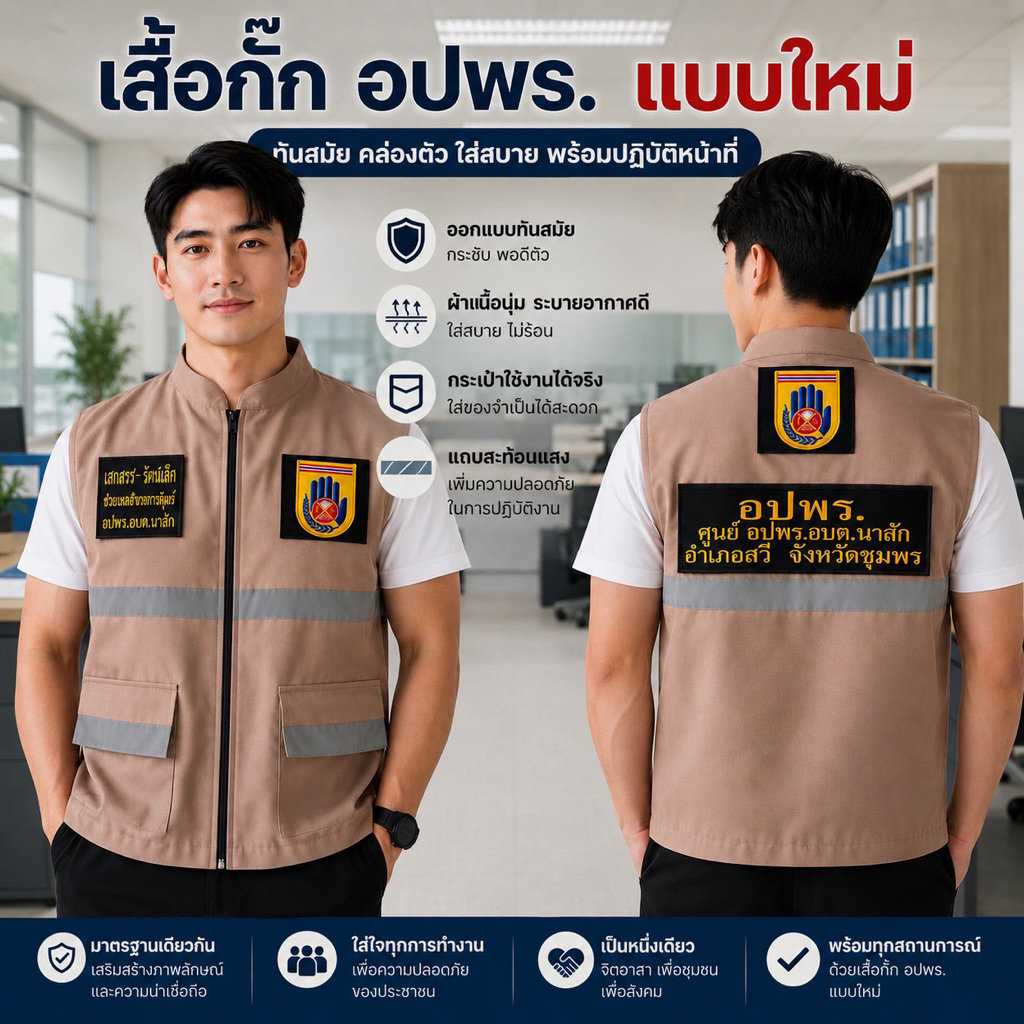 เสื้อกั๊ก อปพร. แบบใหม่