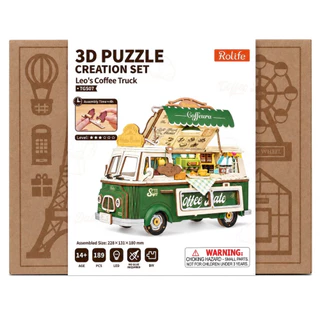 Rolife 3D Wooden Puzzle - TGS07 Leo's Coffee Truck | ของแต่งบ้าน ของเล่นศิลปะ DIY