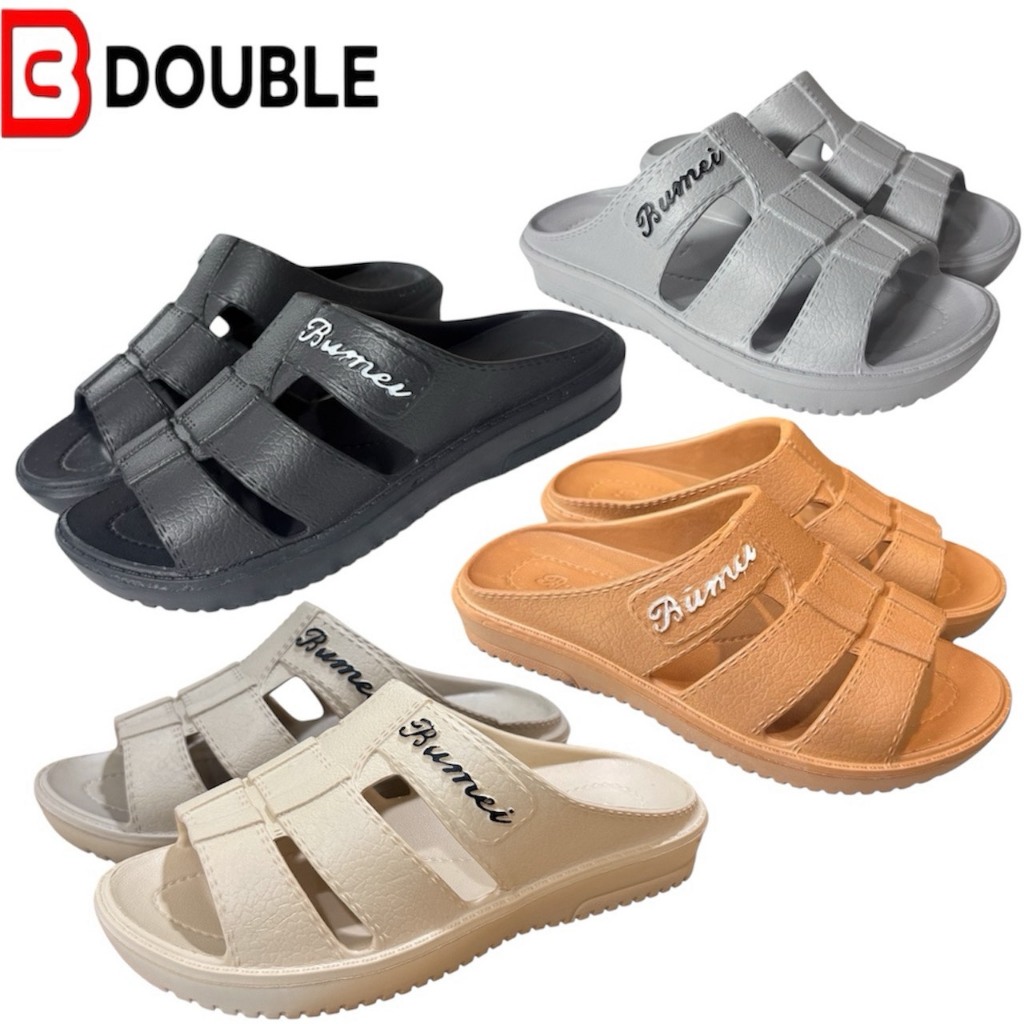 BB DOUBLE รองเท้าแตะผู้หญิงสไตล์ร่มรื่น พื้นนิ่ม ใส่สบาย ไม่ลื่น สำหรับใส่ในบ้าน/ออกไปข้างนอก