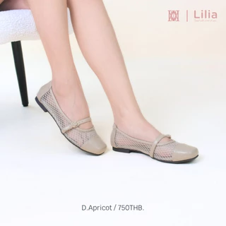 iamJinny JN179 รุ่น Lilia Mary Jane สีครีมเข้ม